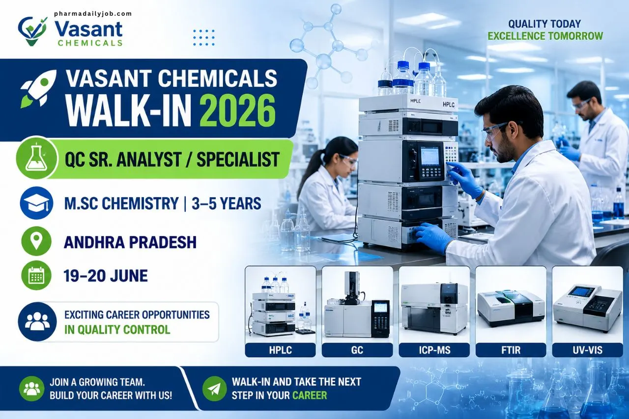 Vasant Chemicals Walk-In Interview 2026