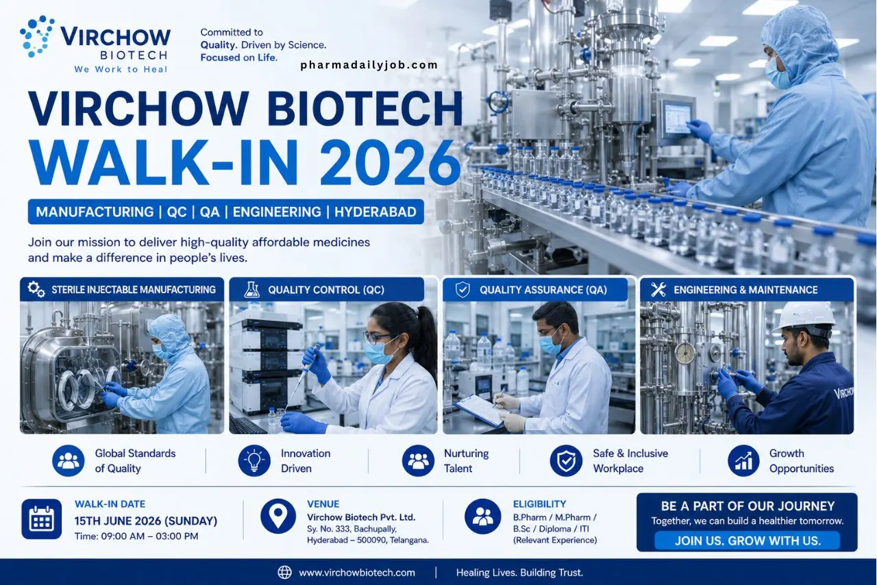 Virchow Biotech Walk-In Interview 2026