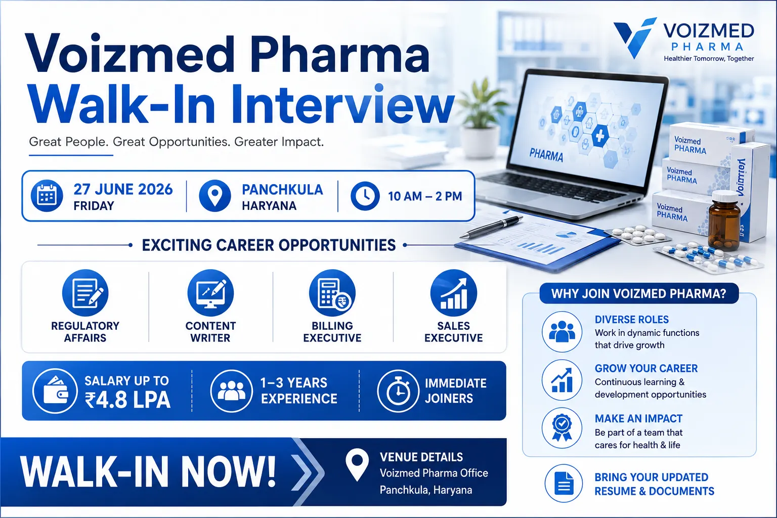 Voizmed Pharma Walk-In Interview 2026