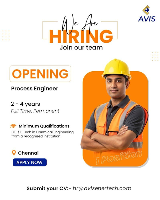 Avis Enertech Process Engineer Job