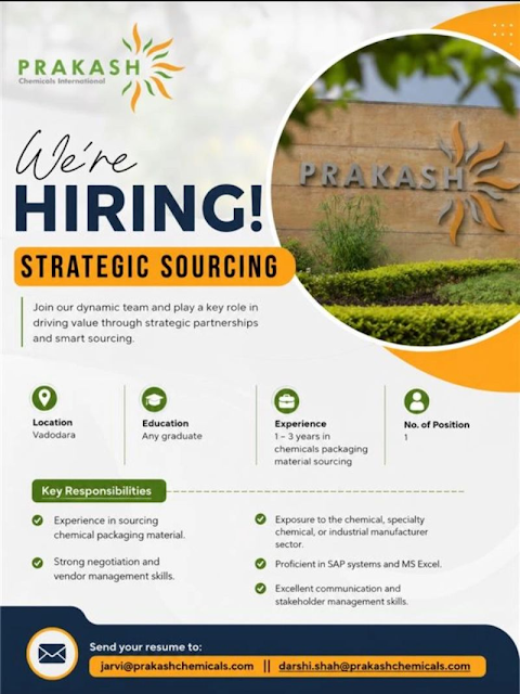 Prakash Chemicals Strategic Sourcing Jobs