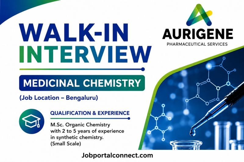 Aurigene Pharmaceutical Services Walk-in Interview