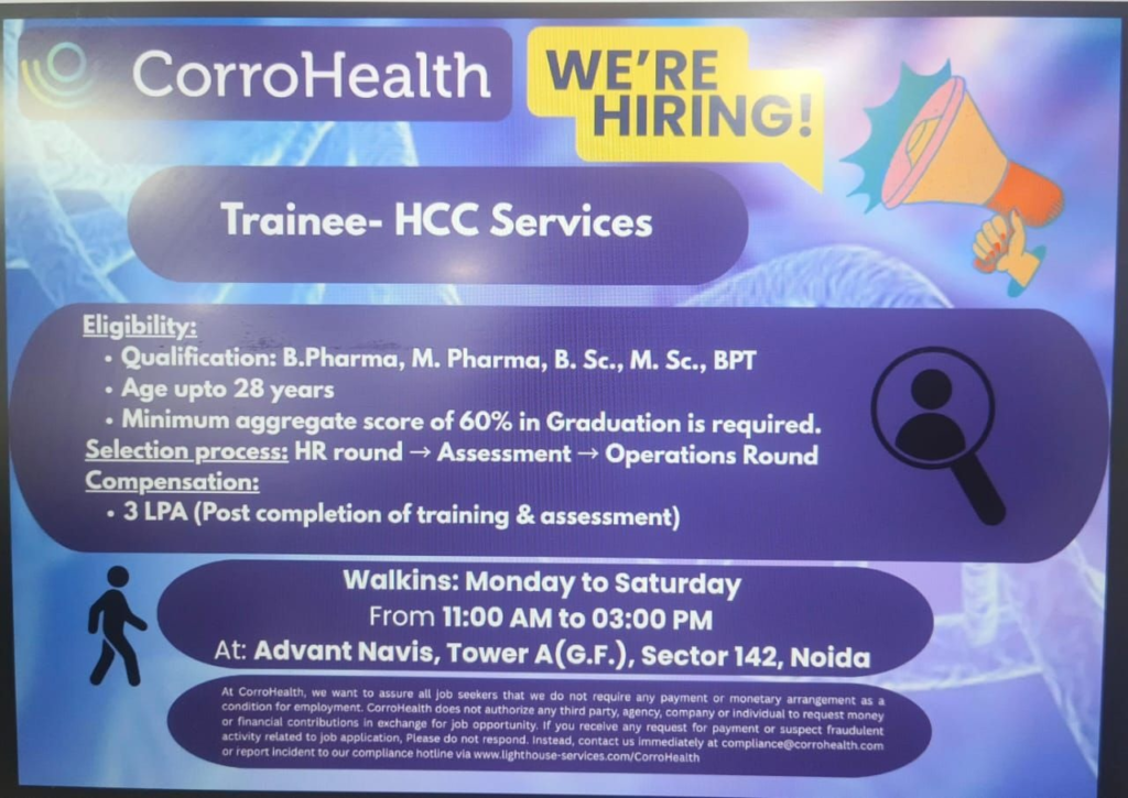 CorroHealth Walk-In Drive 2026
