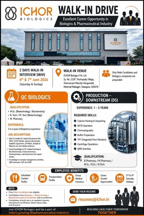 ICHOR Biologics Walk-In Drive 2026
