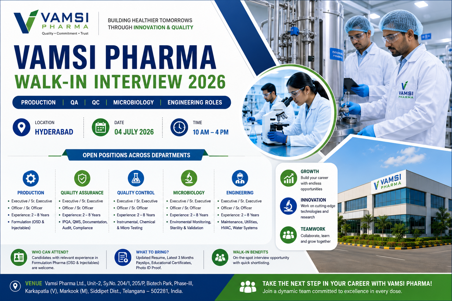 𝗩𝗮𝗺𝘀𝗶 𝗣𝗵𝗮𝗿𝗺𝗮 𝗣𝘃𝘁. 𝗟𝘁𝗱. | 𝗪𝗮𝗹𝗸-𝗜𝗻 𝗜𝗻𝘁𝗲𝗿𝘃𝗶𝗲𝘄 | 𝟬𝟰 𝗝𝘂𝗹𝘆 𝟮𝟬𝟮𝟲