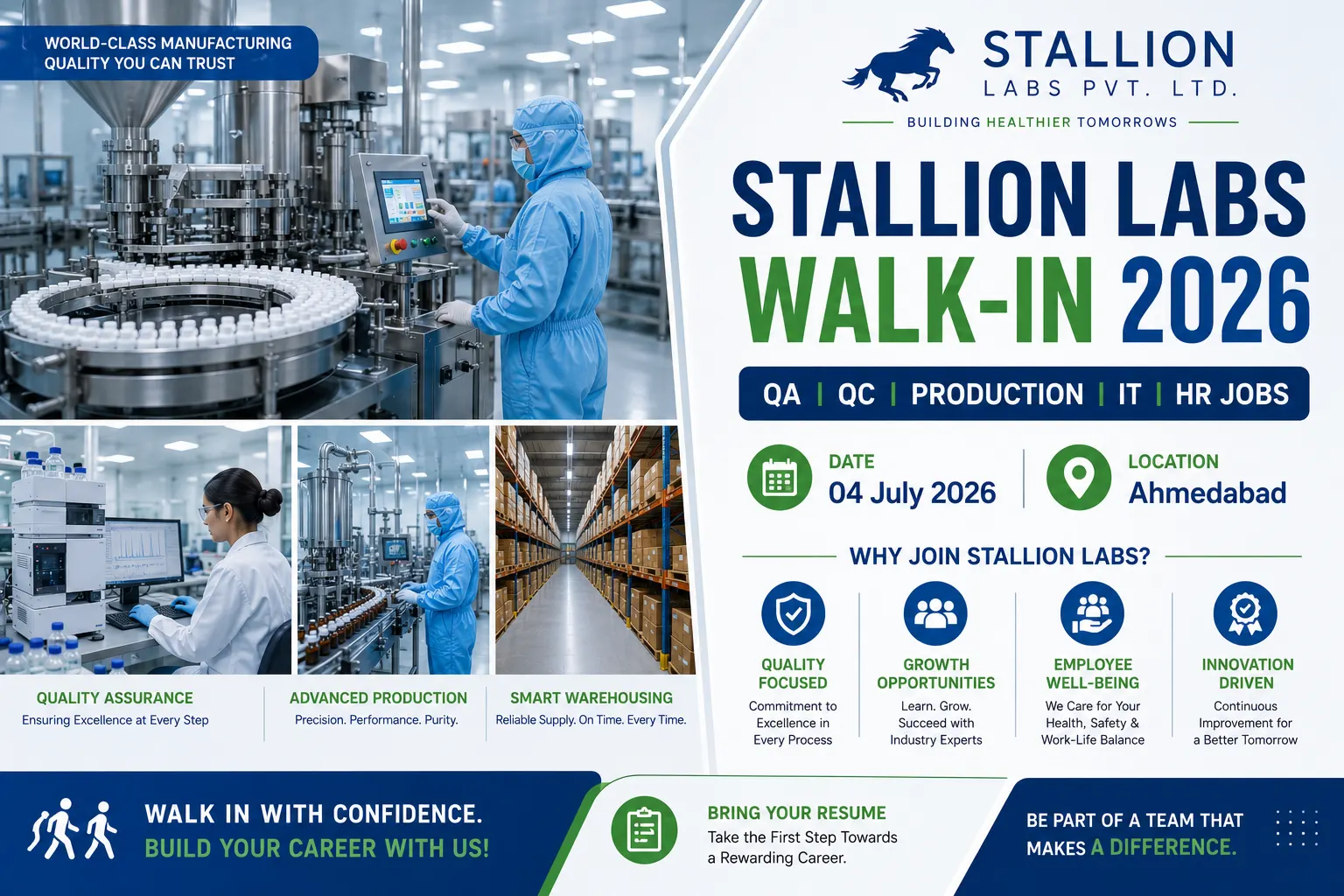 Stallion Laboratories Walk-in Interview 2026