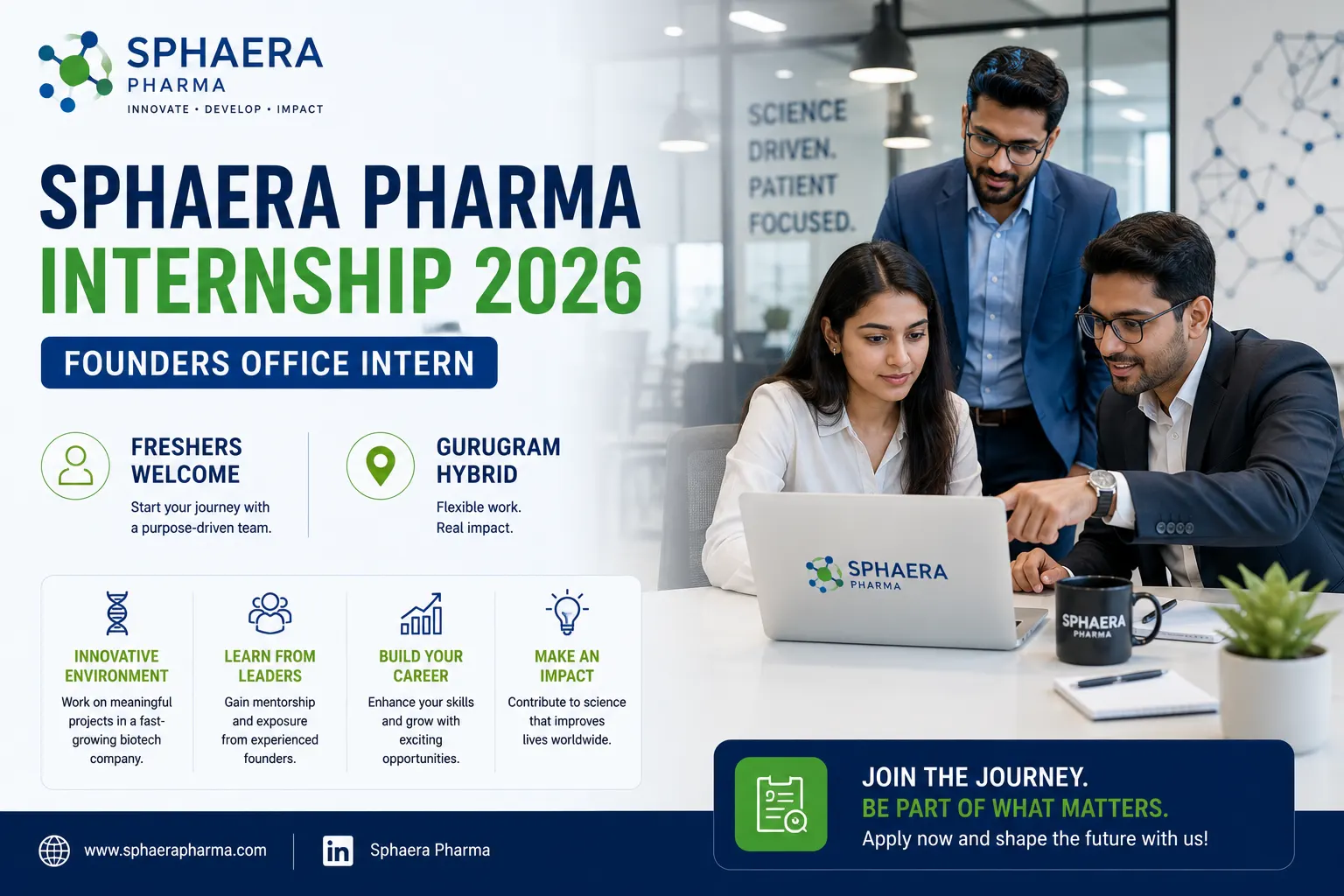 Sphaera Pharma Internship 2026: Founders Office Intern Role for Freshers in Gurugram
