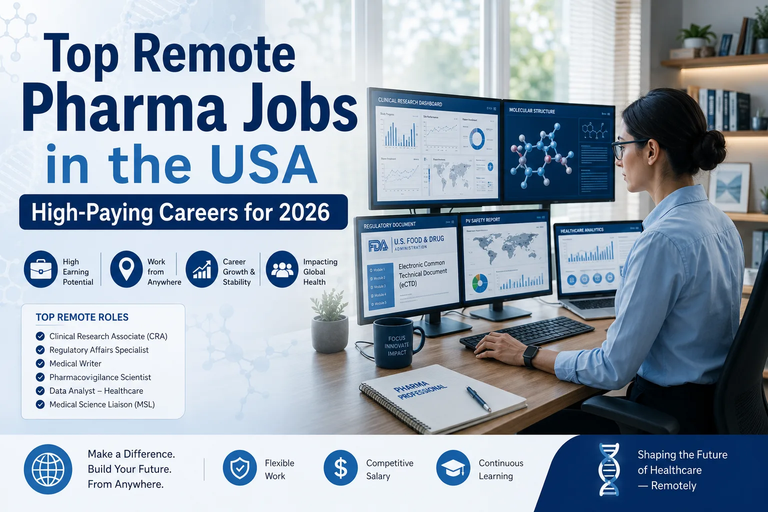 Highest Paying Remote Pharma Jobs USA 2026 | Salary Guide