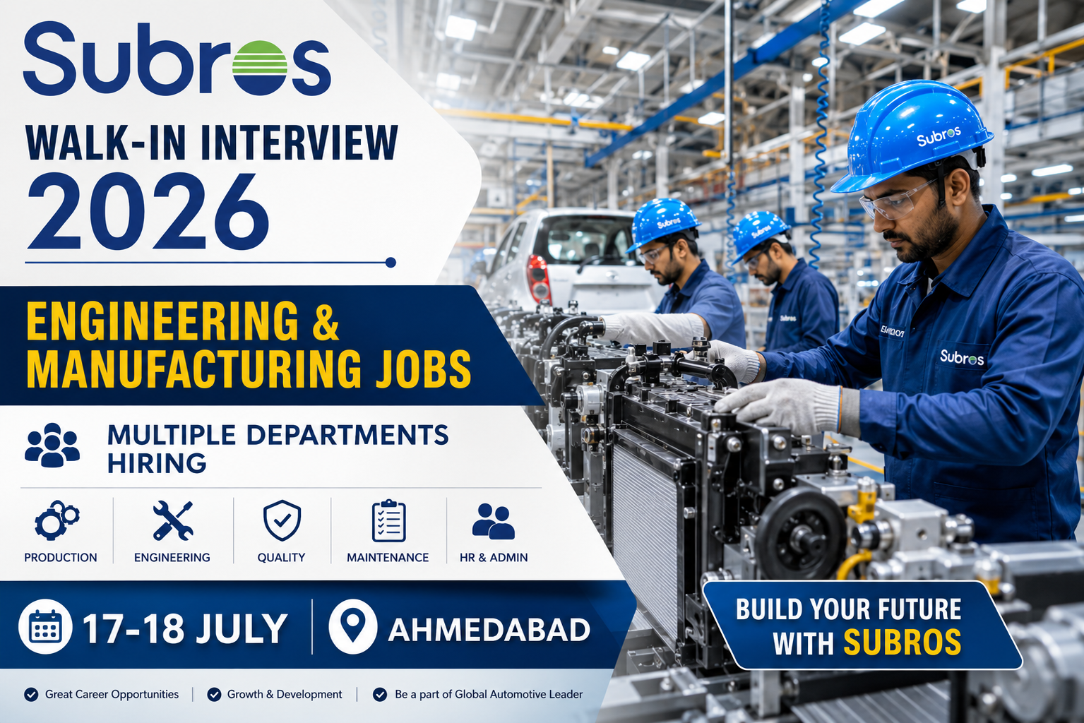 Subros Limited Walk-In Interview 2026: