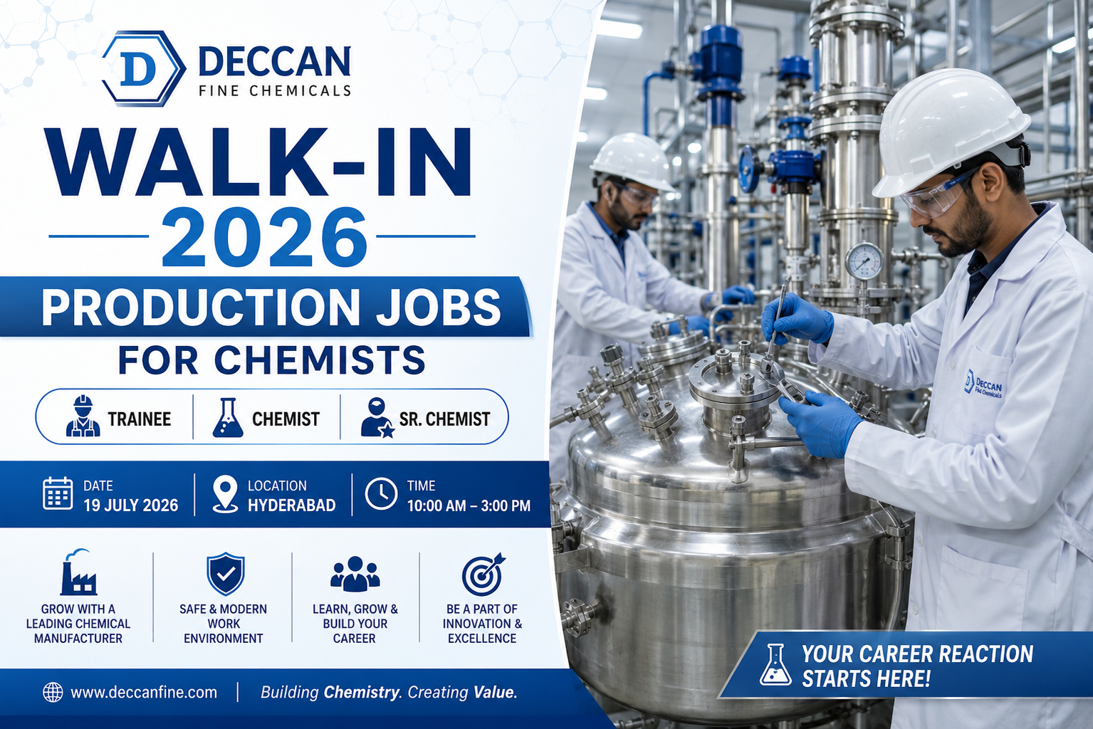 Deccan Fine Chemicals Walk-In Interview 2026