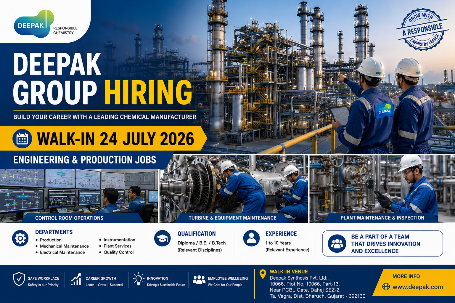 Deepak Group Walk-in Jobs 2026