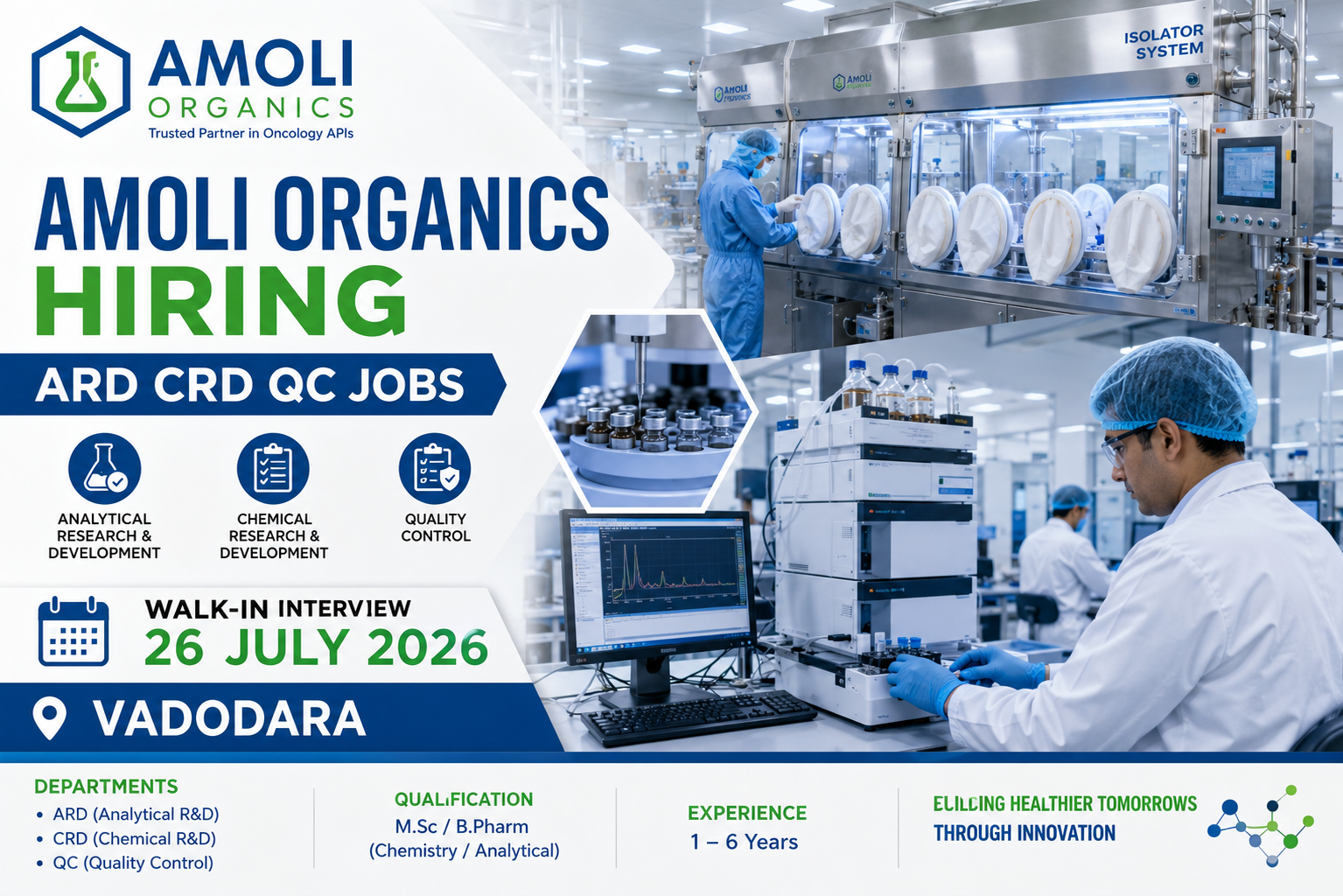 Amoli Organics Walk-in Jobs 2026
