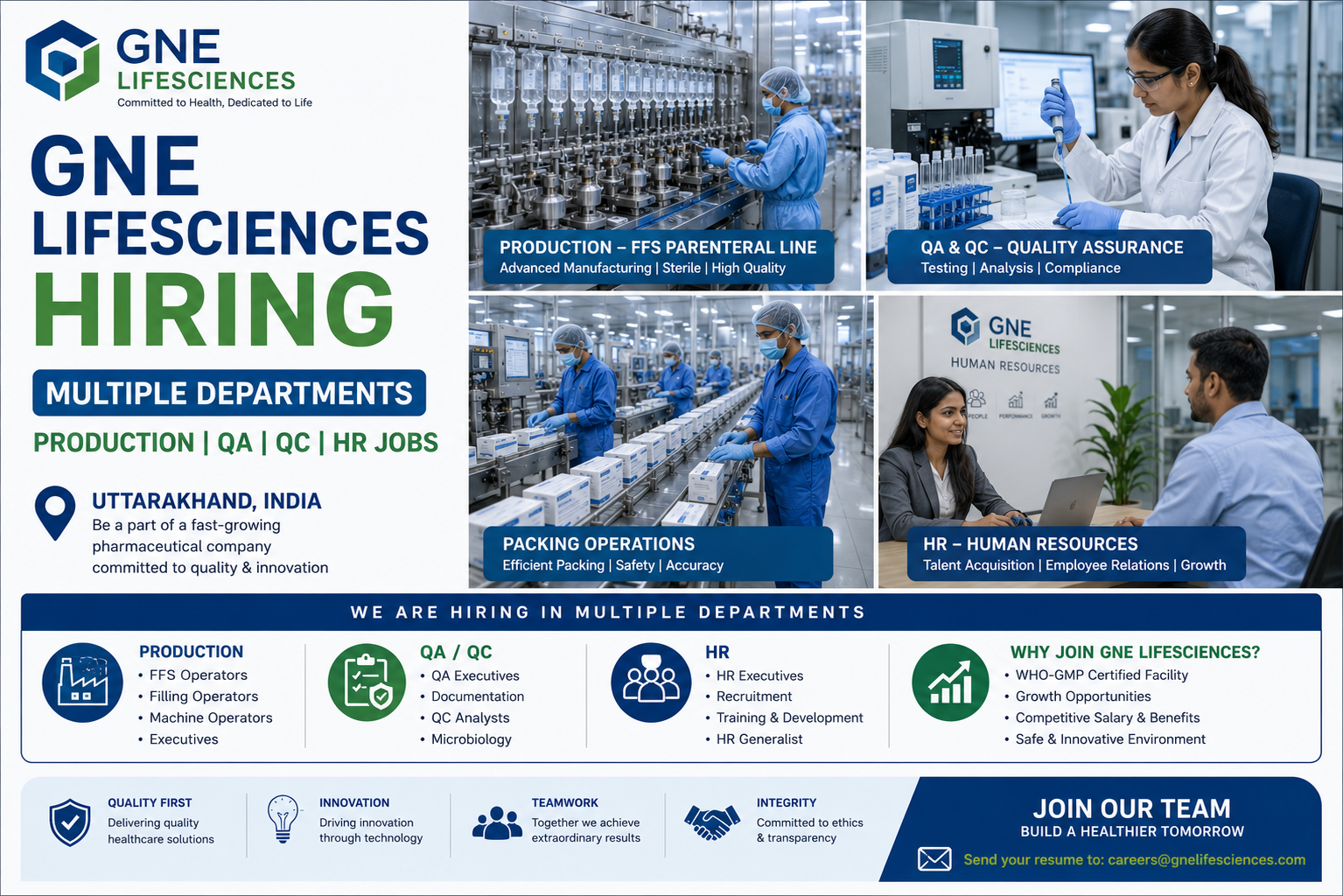GNE Lifesciences Hiring 2026