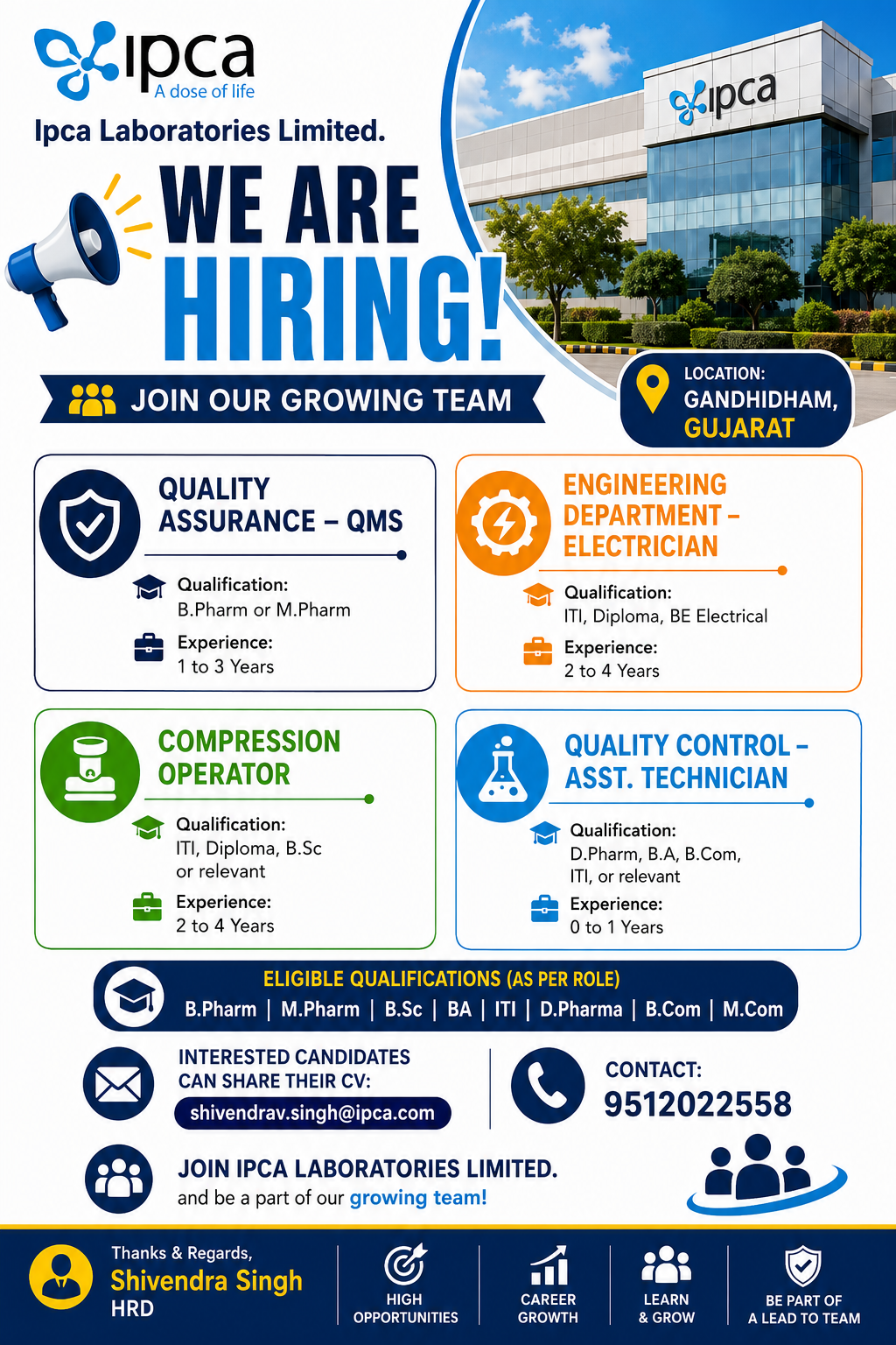 Ipca Laboratories Jobs 2026