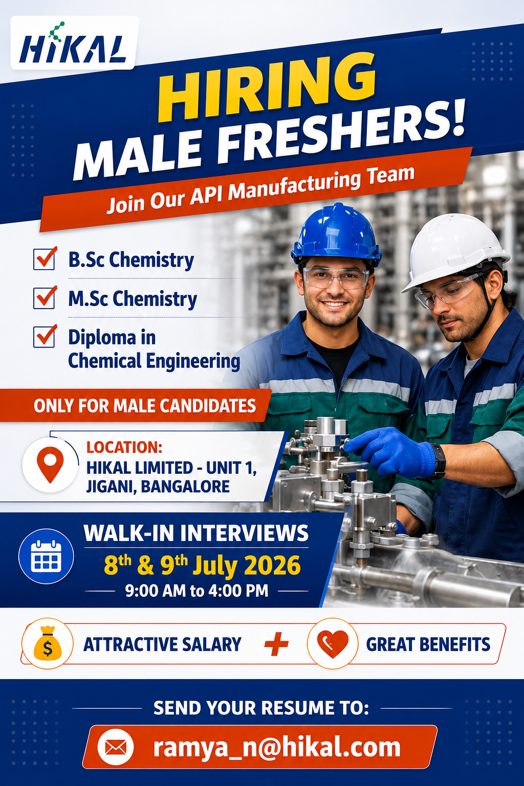 Hikal Walk-In Interview 