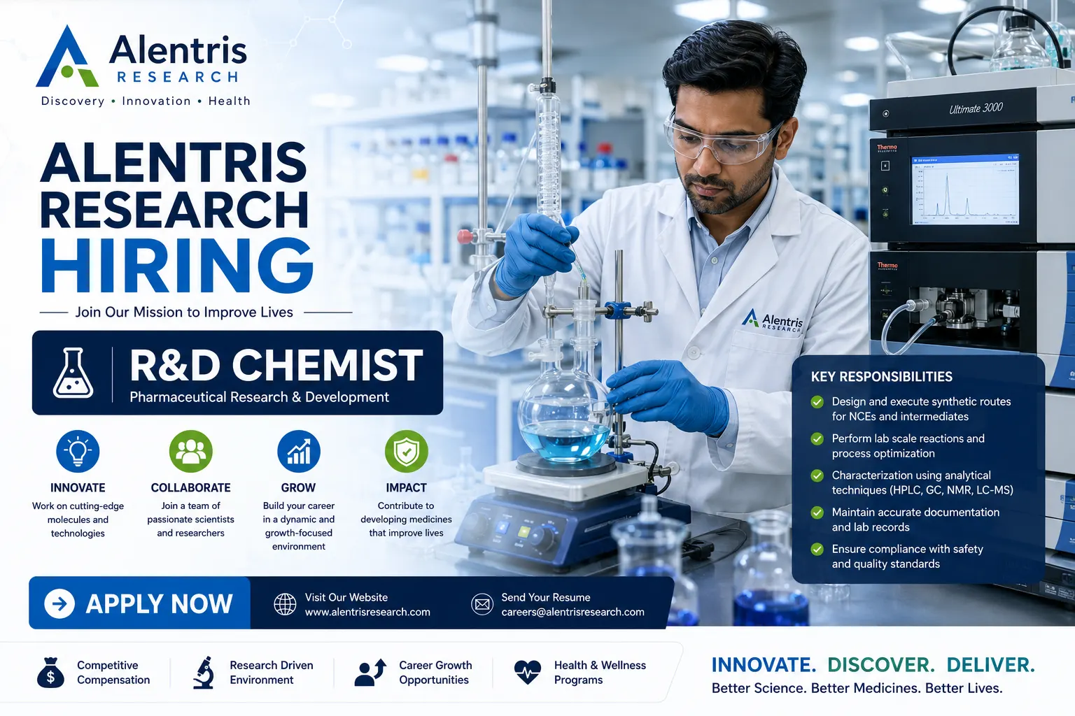 Alentris Research Hiring R&D Chemist 2026 | M.Sc Organic Chemistry Jobs in CRO