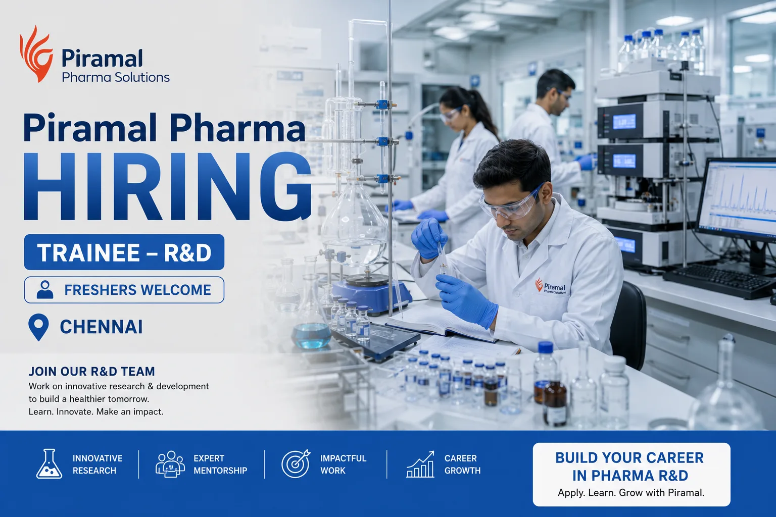 Piramal Pharma Hiring Trainee – R&D | Freshers M.Sc Chemistry Jobs in Chennai 2026