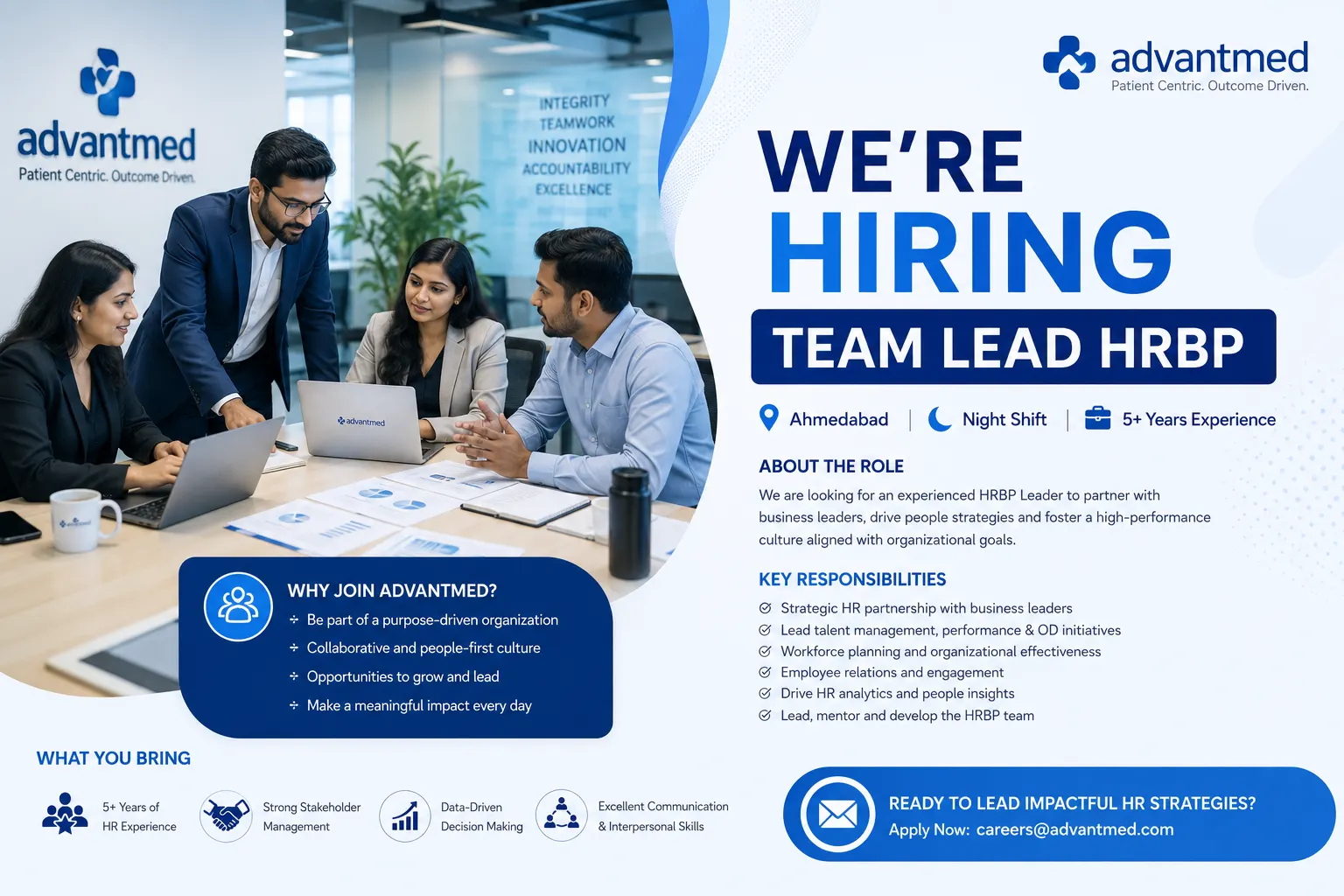 Advantmed Team Lead HRBP Job Ahmedabad 2026