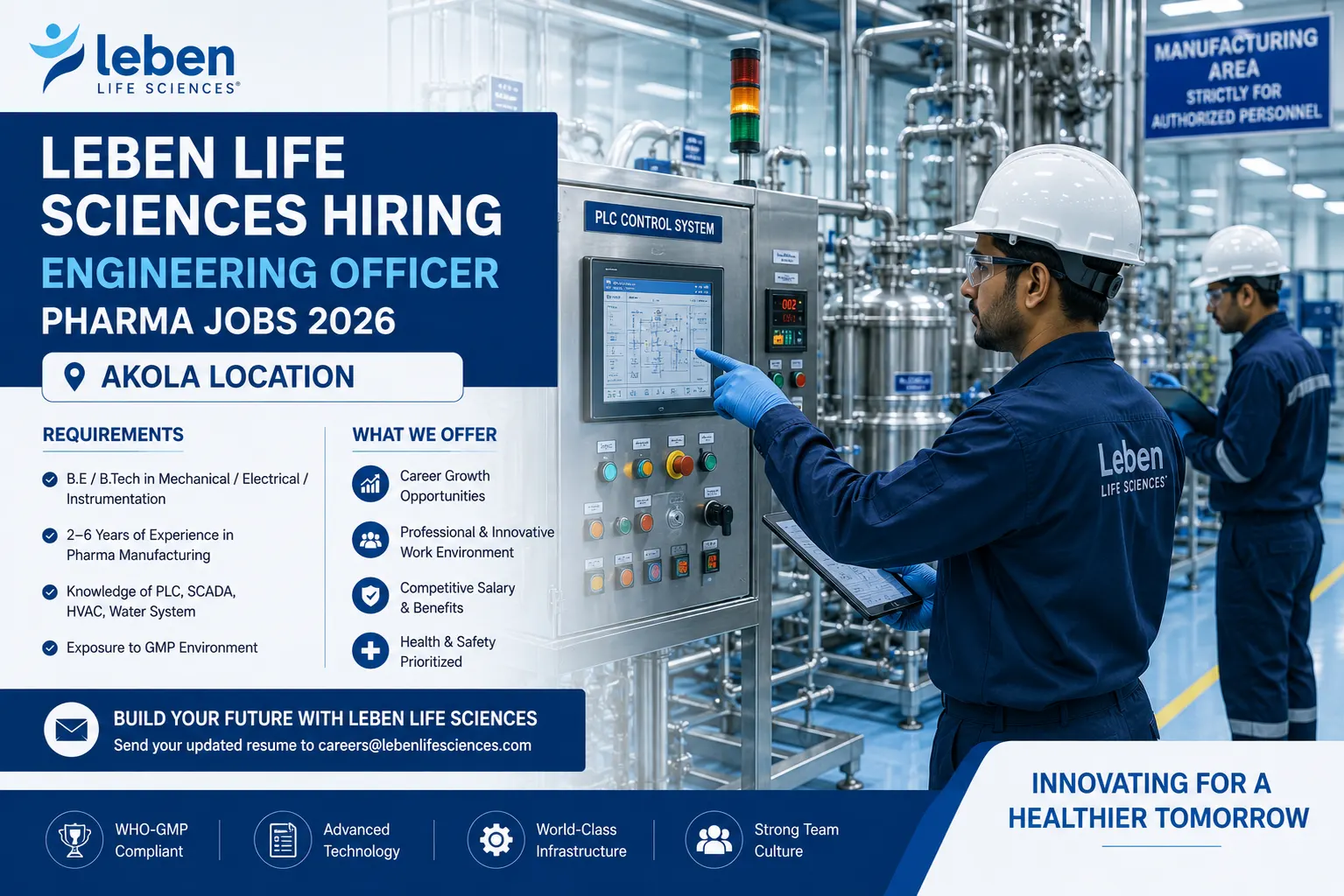 Leben Life Sciences Hiring Engineering Officer 2026