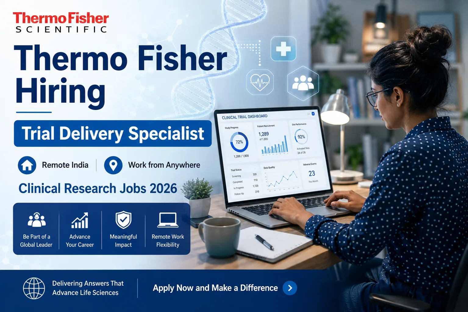 Thermo Fisher Scientific Hiring Trial Delivery Specialist (Remote India)