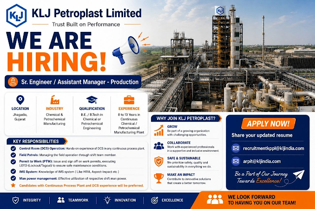 KLJ Petroplast Hiring 2026