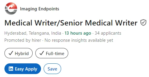 Medical Writer Jobs in Hyderabad 2026