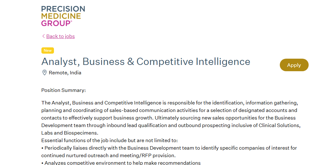 Business Intelligence Analyst Job 2026