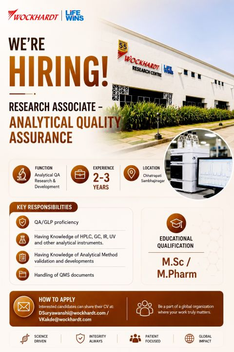 Wockhardt Pharma Jobs 2026