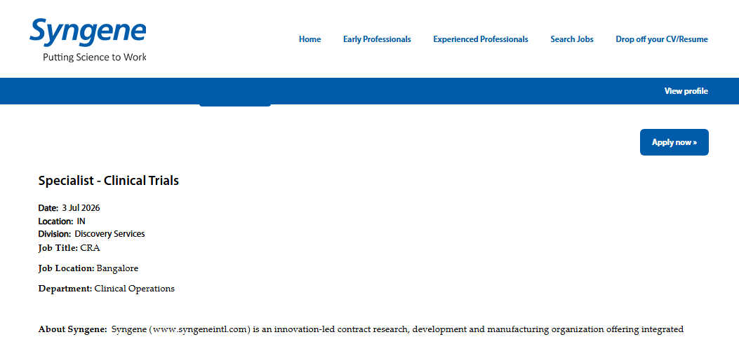 Syngene Clinical Research