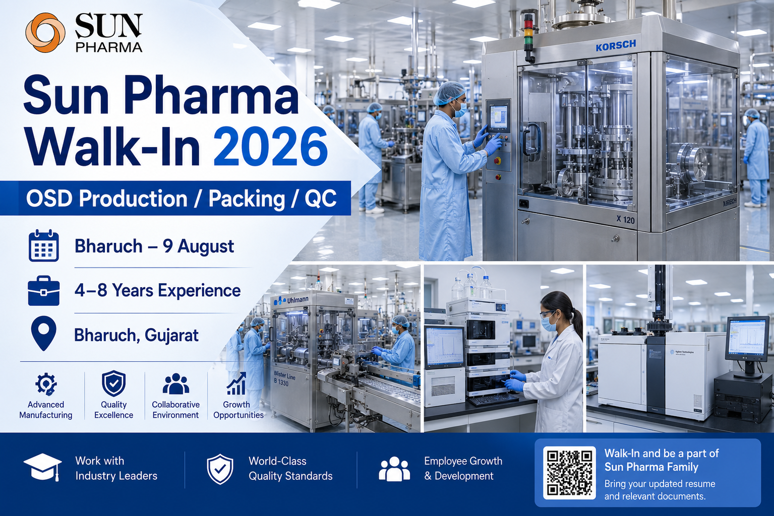 Sun Pharma Walk-In Interview 2026