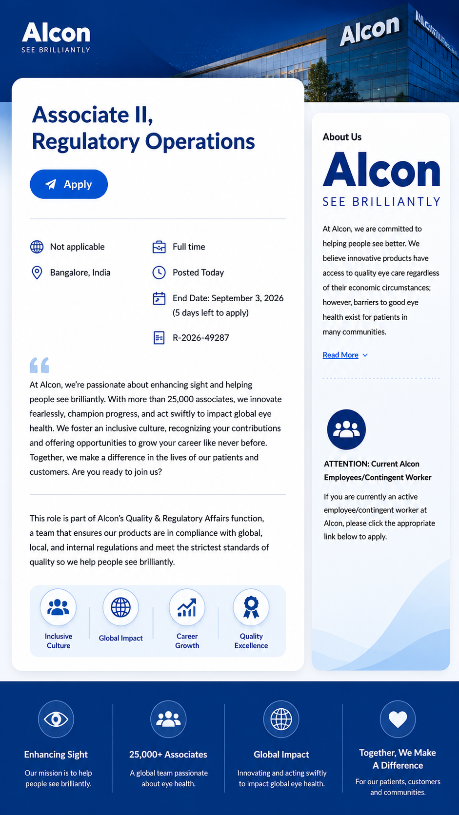 Alcon Hiring 2026