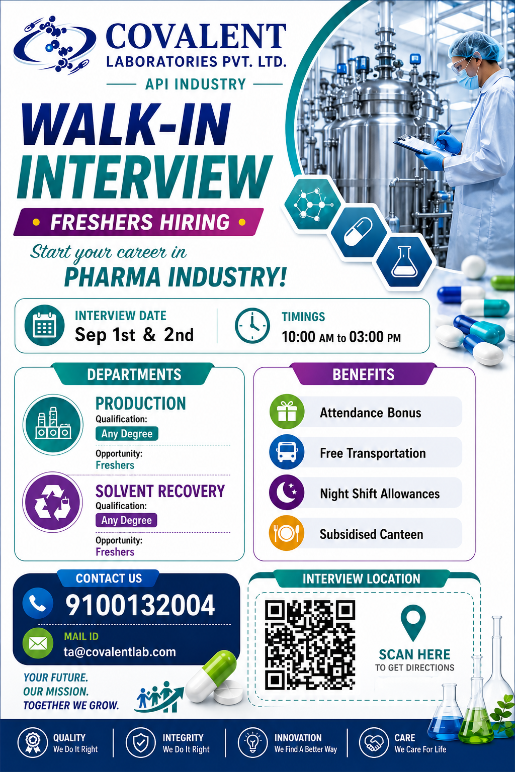 Covalent Laboratories Walk-In Interview 2026