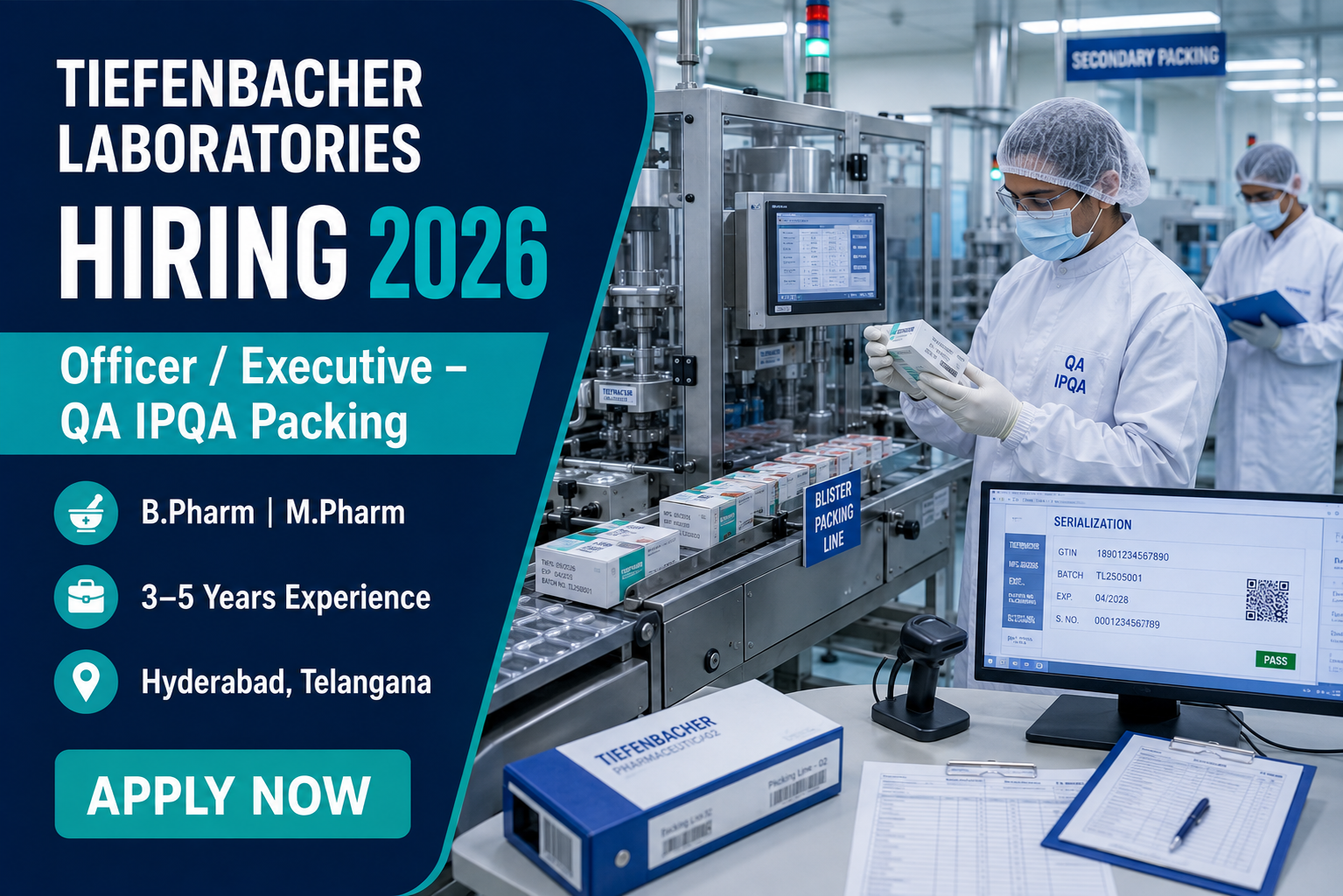 Tiefenbacher Laboratories Hiring 2026