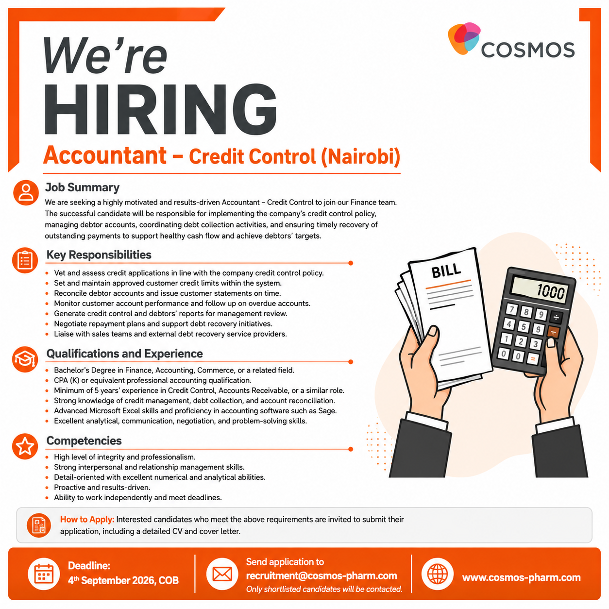 Cosmos Pharma Hiring 2026