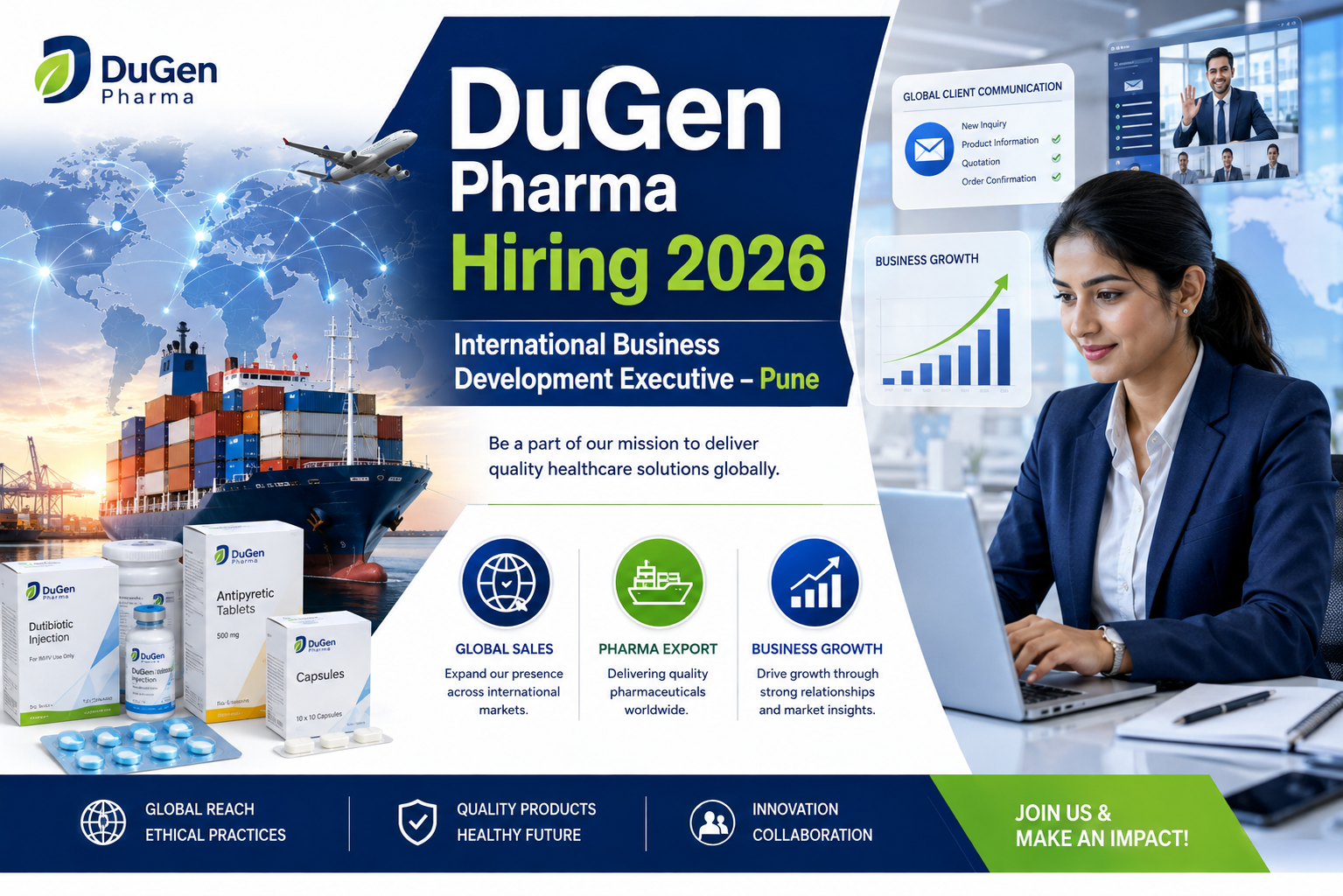 DuGen Pharma Hiring International Business Development Executive in Pune