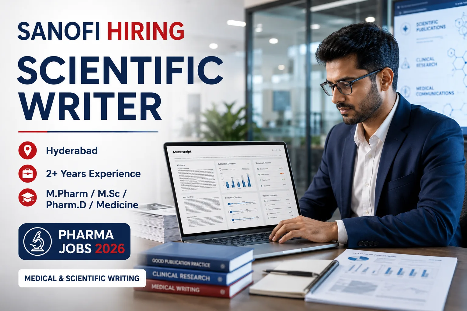 Sanofi Hiring Scientific Writer 2026 – Pharma Jobs in Hyderabad
