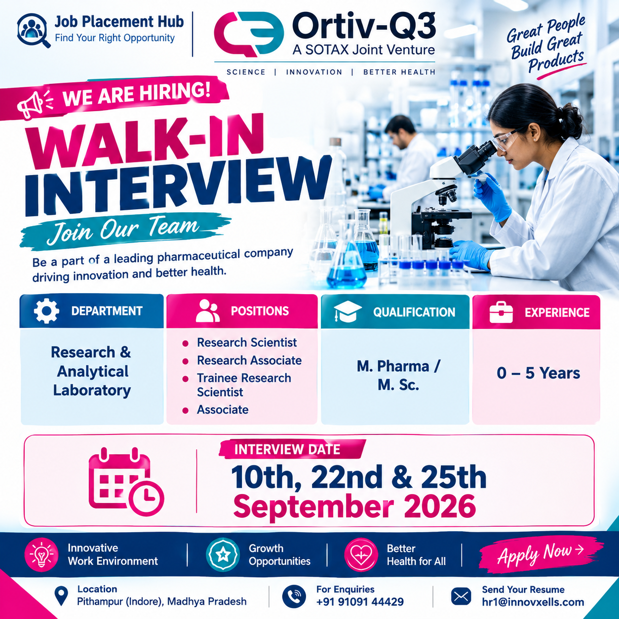 Ortiv-Q3 Walk-In Interview 2026