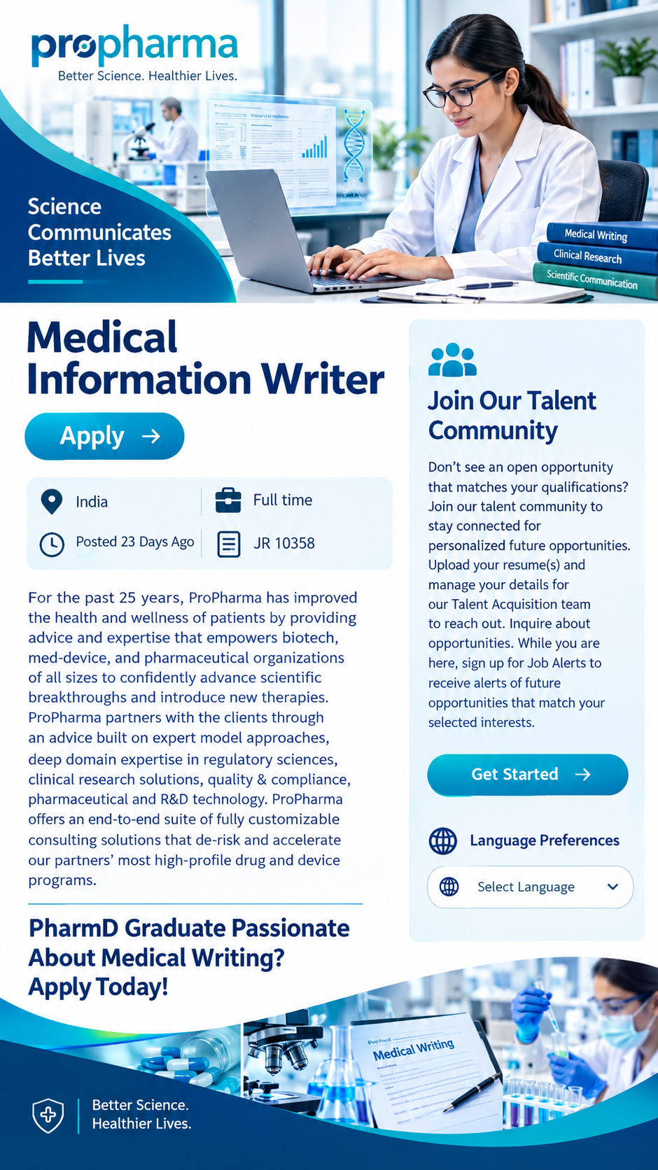 ProPharma Medical Information Writer Jobs 2026