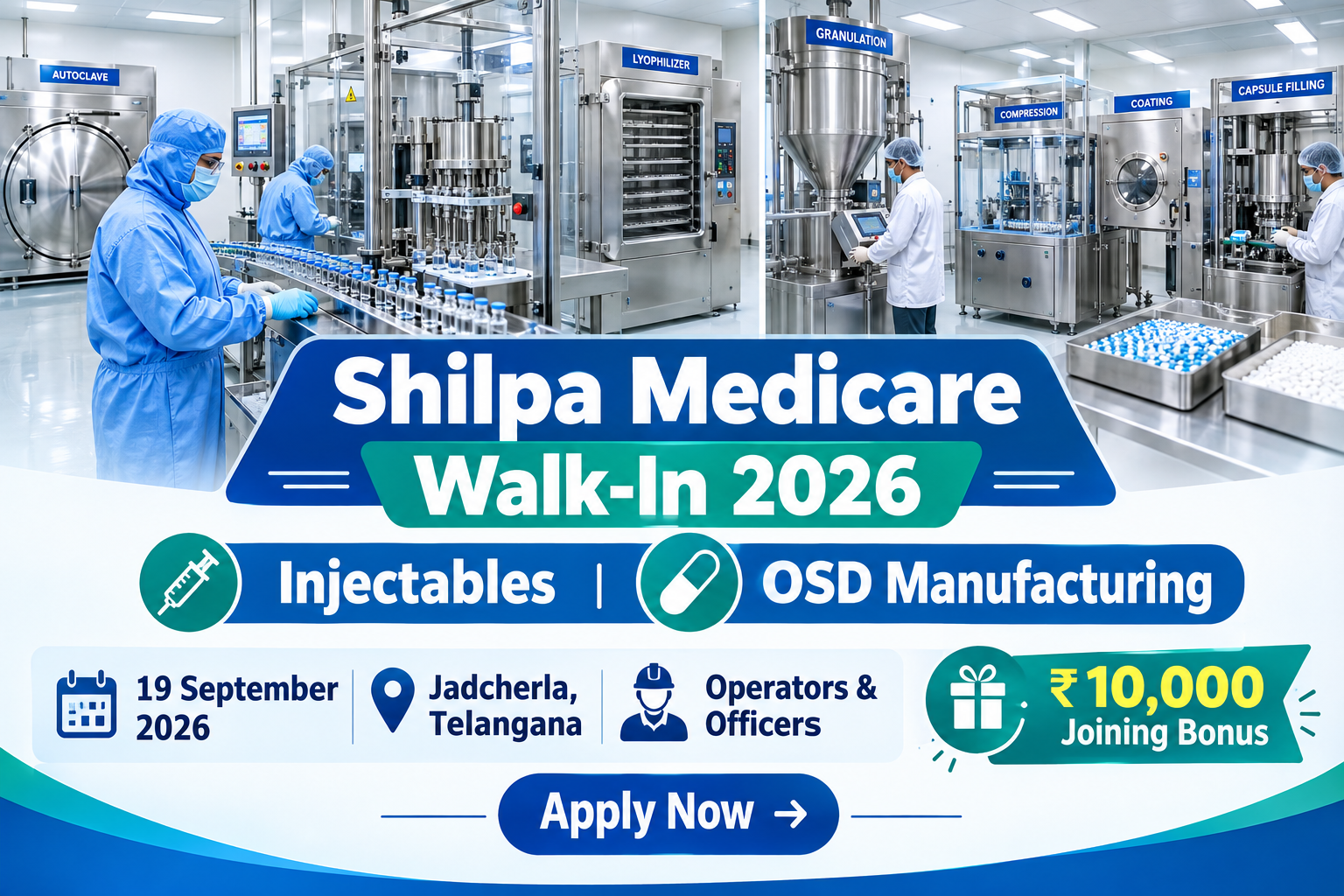 Shilpa Medicare Walk-In Interview 2026