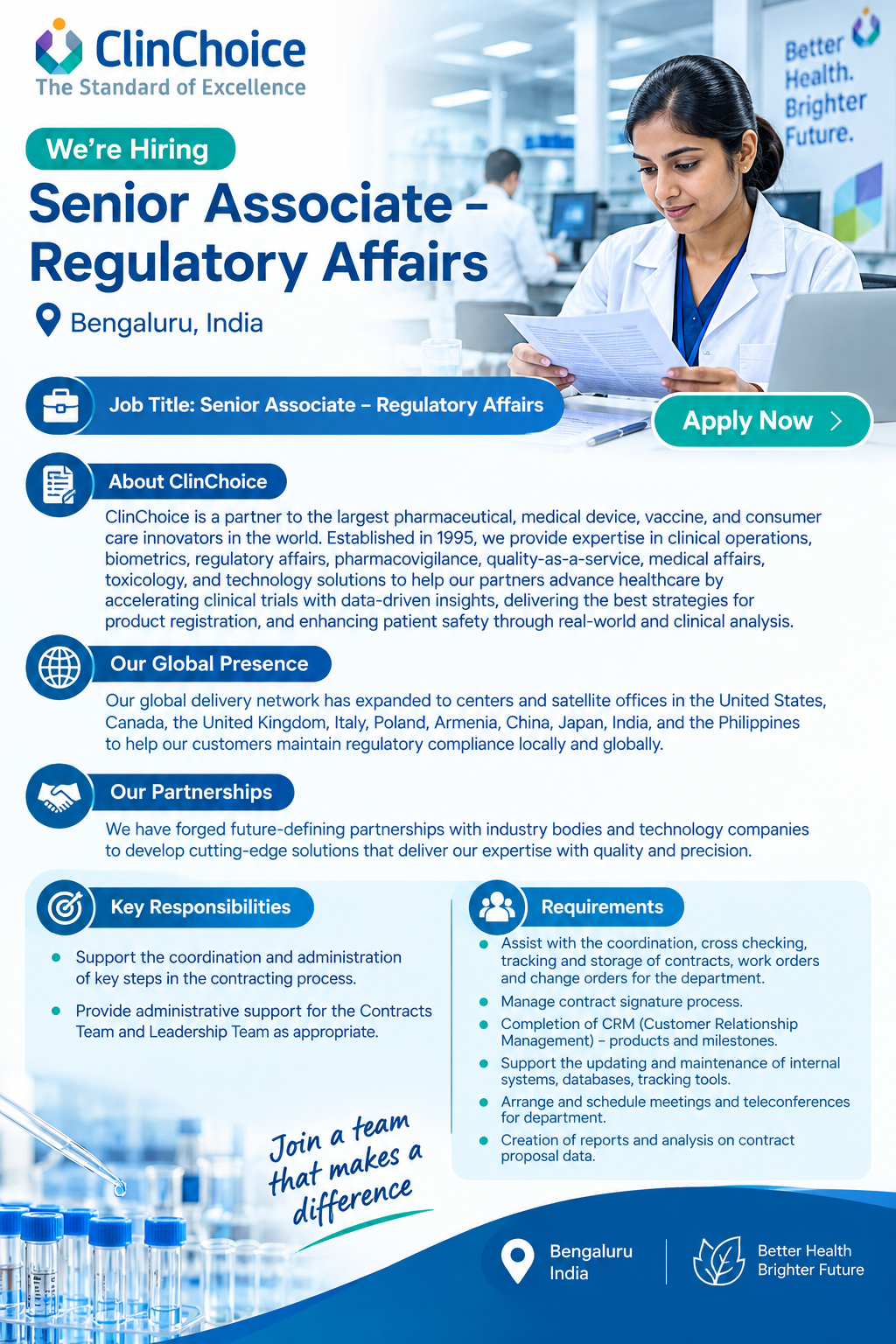 ClinChoice Senior Associate Regulatory Affairs Jobs 2026