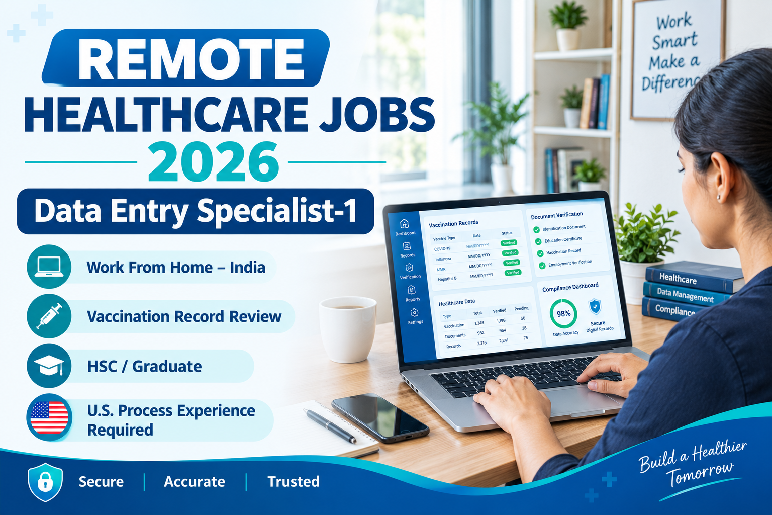 Data Entry Specialist-1 Remote Healthcare Jobs India 2026 | Work From Home