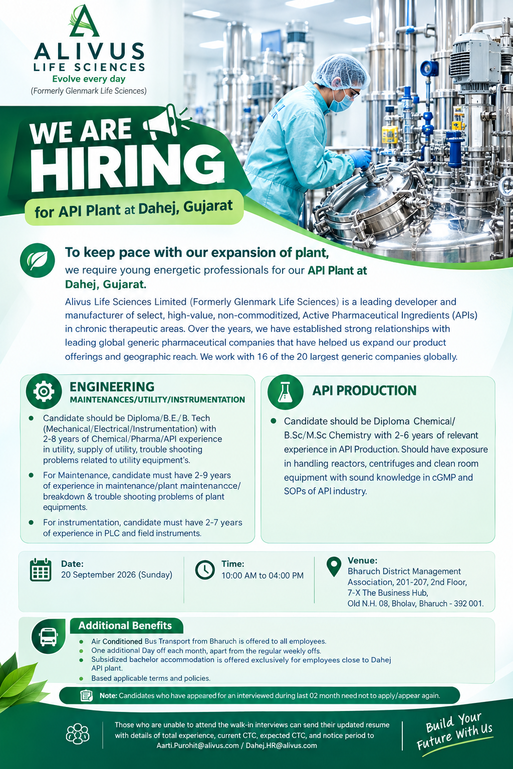 Alivus Life Sciences Walk-In Interview 2026