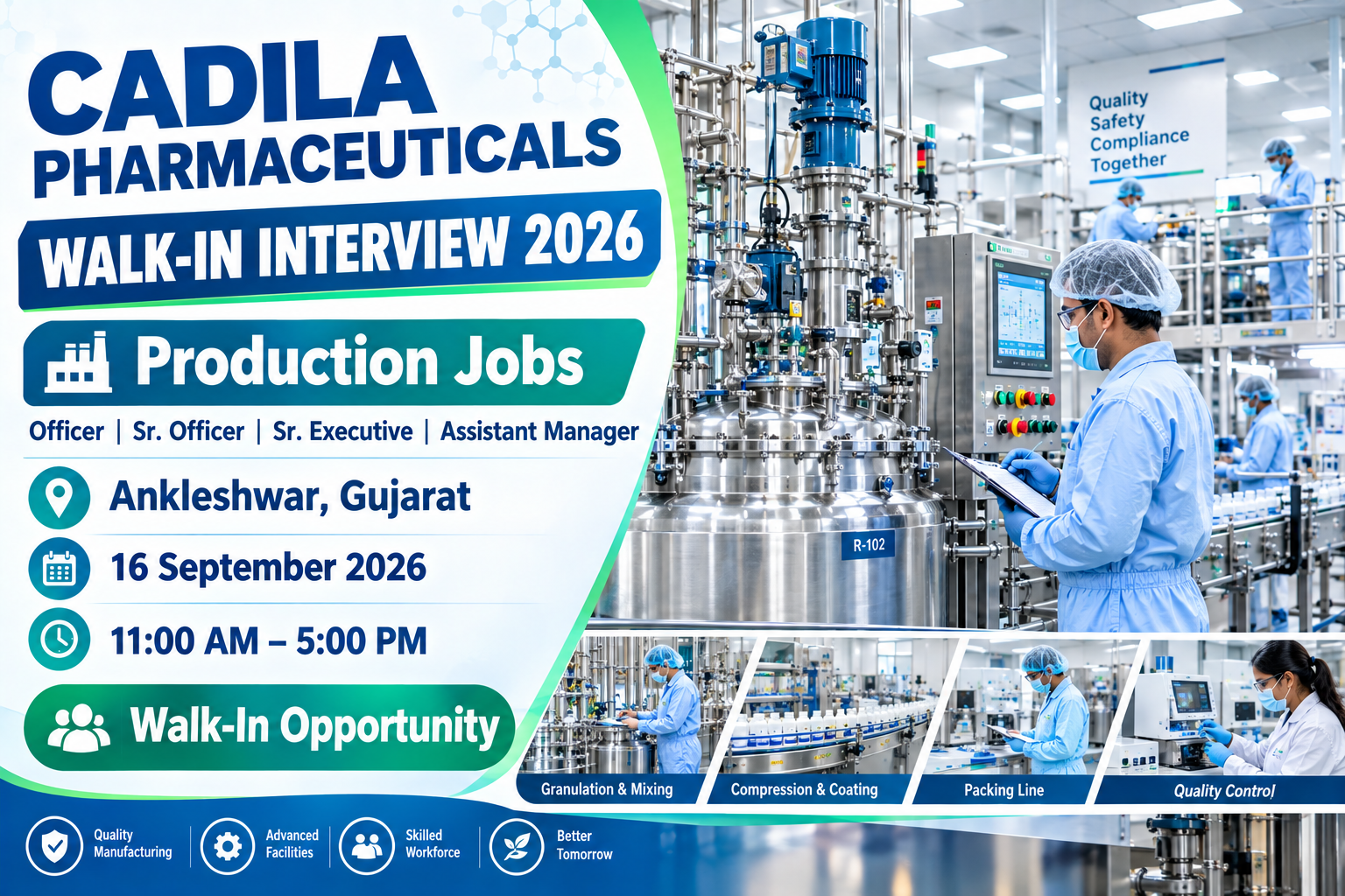 Cadila Pharmaceuticals Walk-In Interview 2026