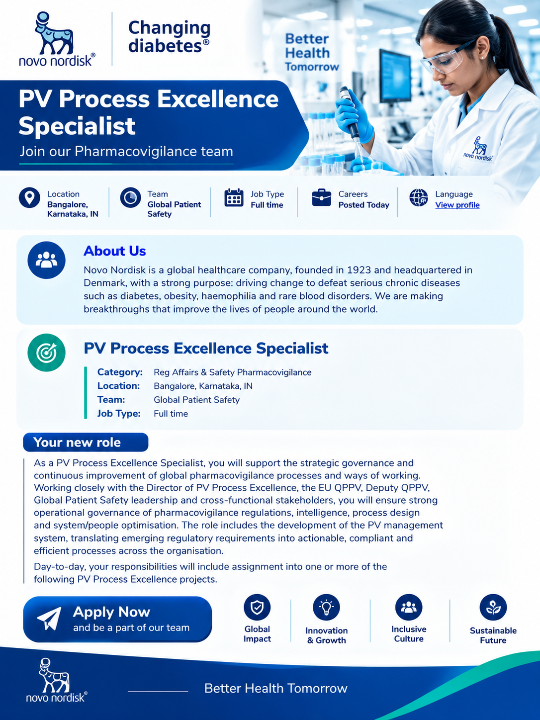 Novo Nordisk PV Process Excellence Specialist 2026