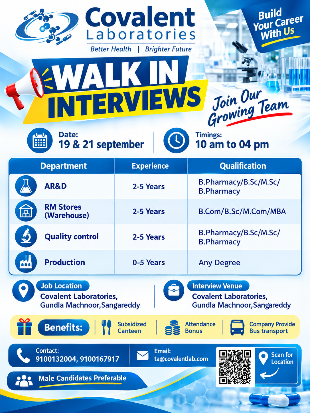 Covalent Laboratories Walk-In Interviews 2026