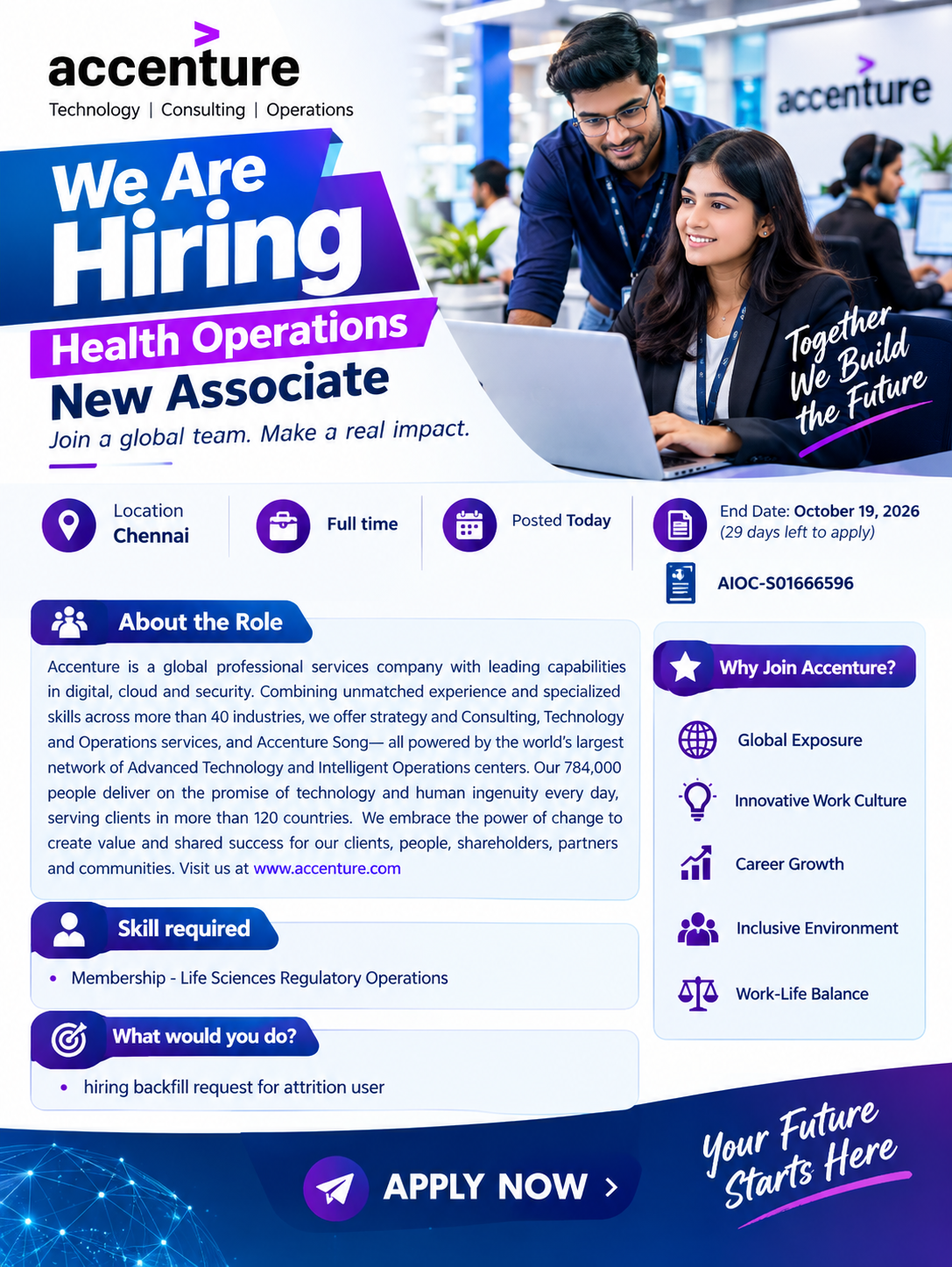Accenture Health Operations New Associate Jobs 2026