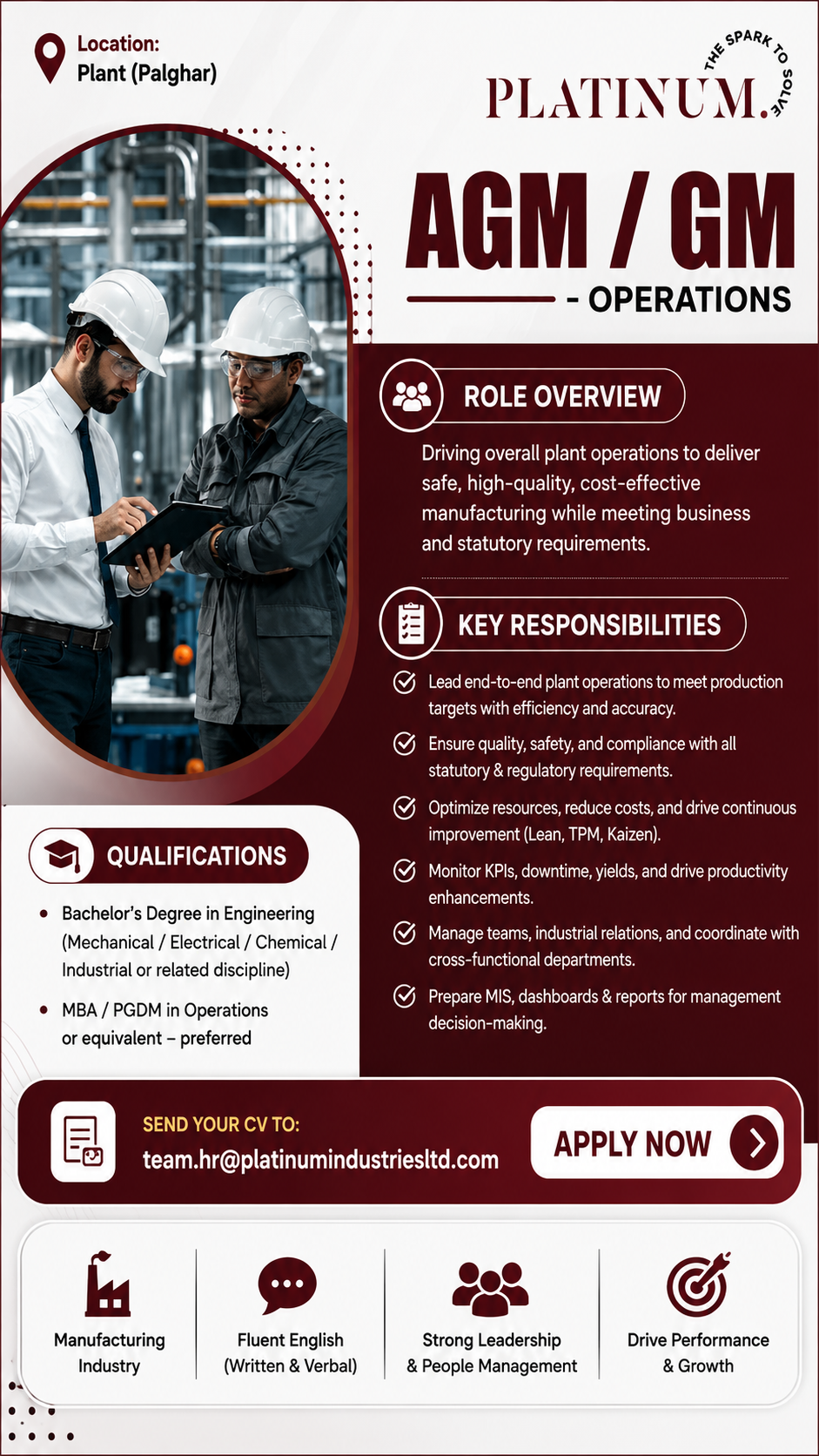 Platinum Industries Limited Hiring 2026