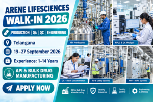 Arene Lifesciences Walk-In Interview 2026