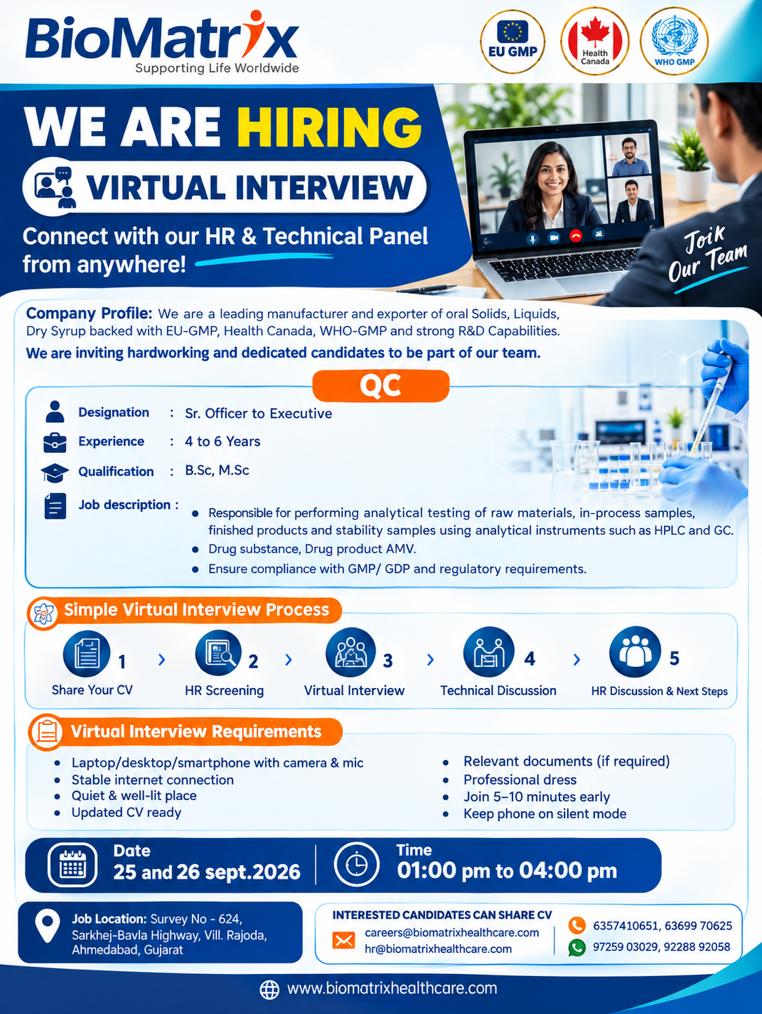 BioMatrix Healthcare Virtual Interview 2026