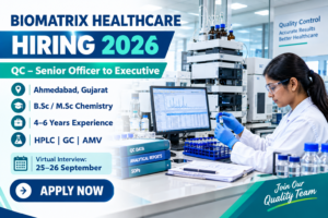 BioMatrix Healthcare QC Jobs 2026